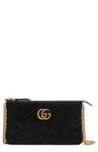 Gucci Mini Gg Marmont 2.0 Matelasse Velvet Shoulder Bag -