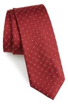 Men's Calibrate Sheridan Silk Tie, Size - Red