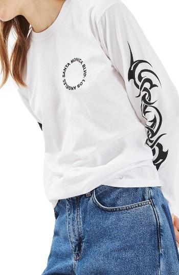 Women's Topshop Santa Monica Tattoo Tee - White