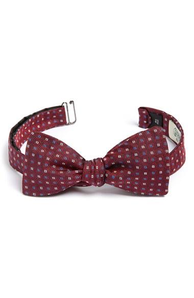 Men's Gitman Geometric Silk Bow Tie, Size - Red