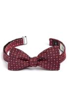 Men's Gitman Geometric Silk Bow Tie, Size - Red