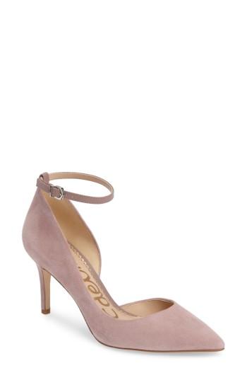 Women's Sam Edelman Tia Ankle Strap Pump .5 M - Pink