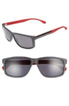 Men's Boss 60mm Polarized Sunglasses - Grey Carbon Red