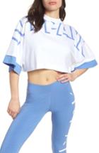 Women's Ivy Park Shadow Logo Crop Tee, Size - White