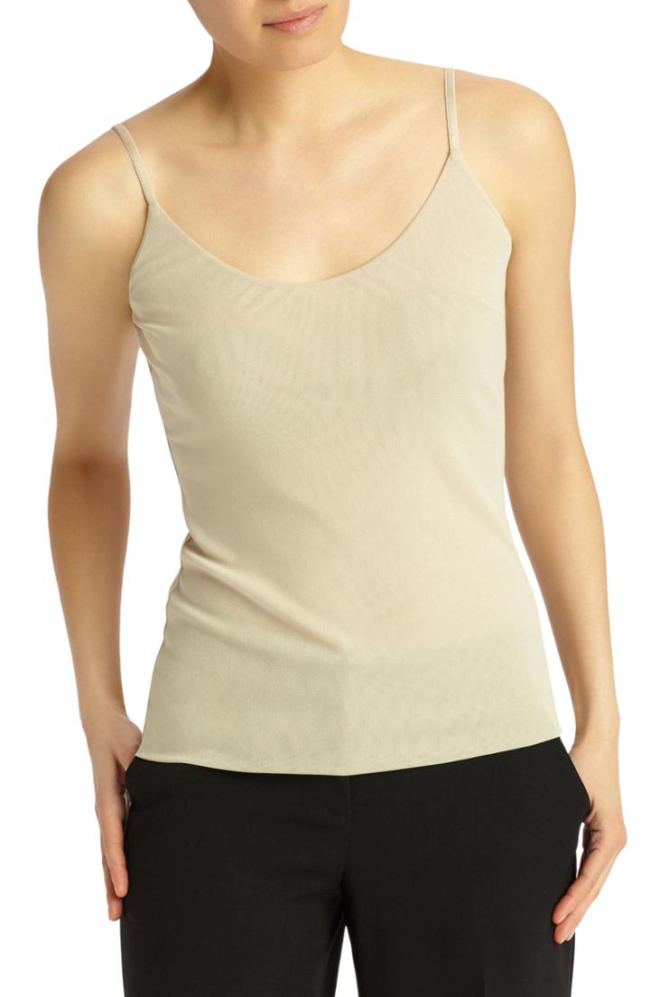 Women's Lafayette 148 New York Mesh Jersey Camisole - Beige