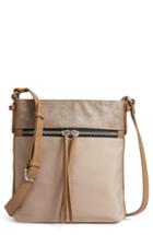 Sondra Roberts Colorblock Faux Leather Crossbody Bag - Grey