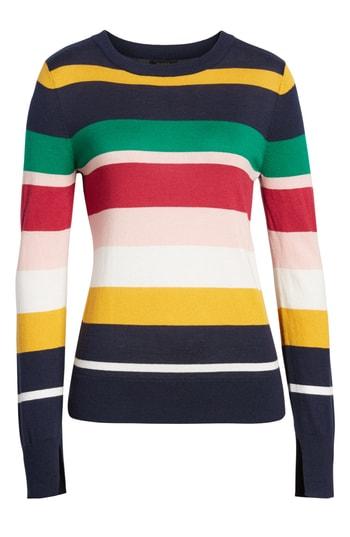 Petite Women's Halogen Slit Sleeve Sweater, Size P - Blue