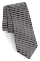 Men's Calibrate Brewer Stripe Silk Tie, Size - Black