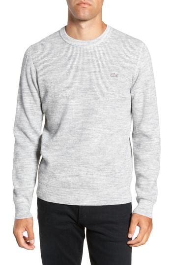Men's Lacoste Thermal Knit Sweater (s) - Grey