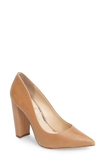 Women's Jessica Simpson Tanysha Pointy Toe Pump M - Brown