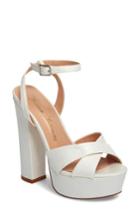 Women's Lauren Lorraine Carla Platform Sandal .5 M - White