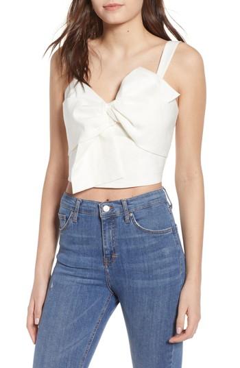 Women's Leith Twisted Sculpture Crop Top - Ivory