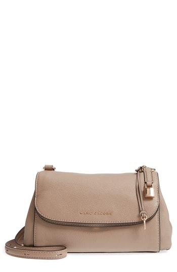 Marc Jacobs The Grind Boho Leather Shoulder Bag - Beige