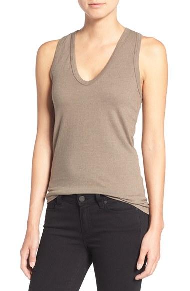 Women's James Perse Skinny Brushed Jersey Racerback Tank