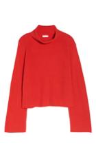 Women's Leith Transfer Stitch Turtleneck Sweater, Size - Red
