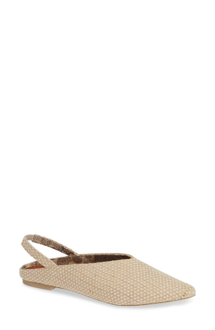Women's Band Of Gypsies Heather Slingback Flat M - Beige