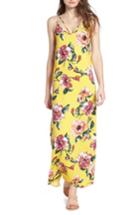 Women's One Clothing Floral Print Maxi Dress - Yellow