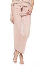 Women's Paige Nellie Knot Raw Hem Culotte Jeans - Pink
