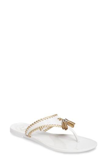 Women's Jack Rogers Alana Waterproof Flip Flop M - White