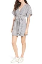 Women's Bp. Button Front Dress, Size - Black