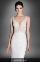 Women's Lazaro Crystal Beaded Column Dress