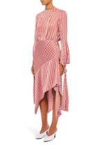 Women's Topshop Boutique Stripe Knot Midi Skirt Us (fits Like 0-2) - Red