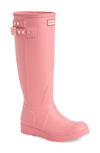 Women's Hunter Original Tall Studded Wedge Rain Boot M - Pink