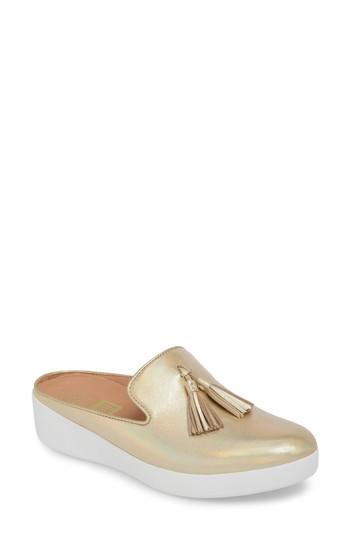 Women's Fitflop Tassel Superskate Loafer Mule M - Metallic
