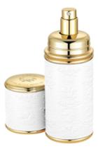 Creed White With Gold Trim Leather Atomizer