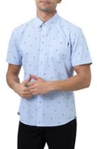 Men's 7 Diamonds Summer Sky Stripe Dobby Diamond Sport Shirt - Blue