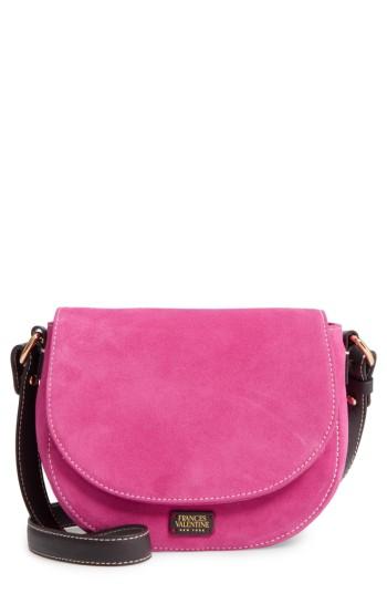 Frances Valentine Mini Ellen Suede Crossbody Bag - Pink