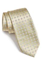 Men's Calibrate Geometric Silk Tie, Size - Yellow