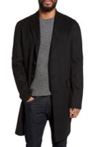 Men's Lamarque Wool Blend Topcoat, Size - Black
