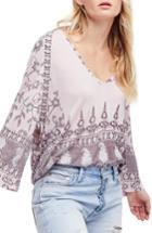 Women's Free People Medallion Print Top, Size - Purple
