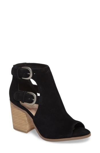 Women's Sole Society Hyperion Peep Toe Bootie M - Black
