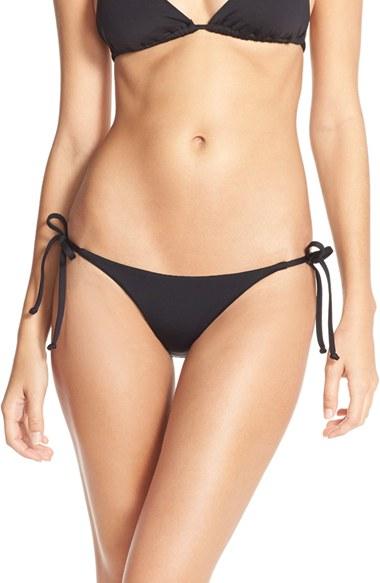 Women's Becca 'color Code' Side Tie Bikini Bottoms - Black