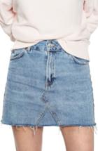 Women's Topshop Denim Miniskirt Us (fits Like 14) - Blue