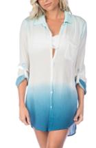 Women's Green Dragon Big Sur Dip Dye Cover-up Boyfriend Shirt