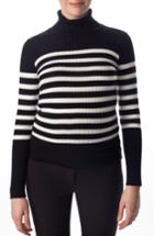 Women's Pietro Brunelli Siena Stripe Maternity Turtleneck - Black