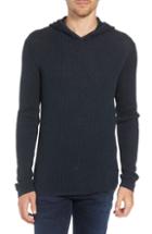 Men's John Varvatos Star Usa Thermal Hooded Sweater, Size - Blue