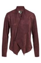 Petite Women's Kut From The Kloth Tayanita Faux Suede Jacket P - Burgundy