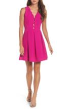 Women's Adelyn Rae Scalloped Fit & Flare Dress