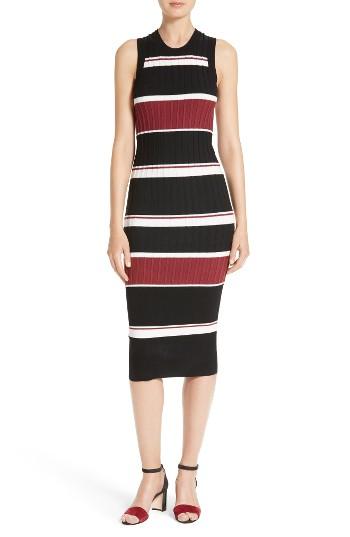 Women's Veronica Beard Macgraw Stripe Midi Dress