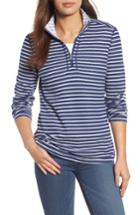 Women's Tommy Bahama Le Petite Reversible Half-zip Sweatshirt - Blue