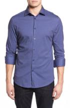 Men's Stone Rose Star Geo Print Jersey Sport Shirt, Size - Blue