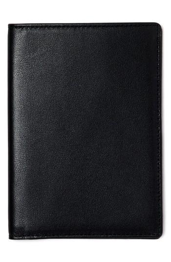 Pop & Suki Personalized Leather Passport Case - Black