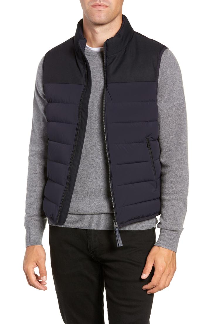 Men's Mackage Matte Lightweight 800+ Fill Power Down Vest - Blue