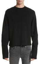 Men's Helmut Lang Rib Detail Crewneck Sweater - Black