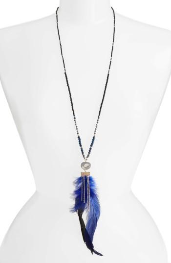 Women's Nakamol Design Long Feather Pendant Necklace