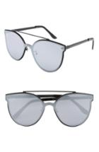 Women's Nem Matisse 55mm Cat Eye Sunglasses - Black W Grey Tinted Lens